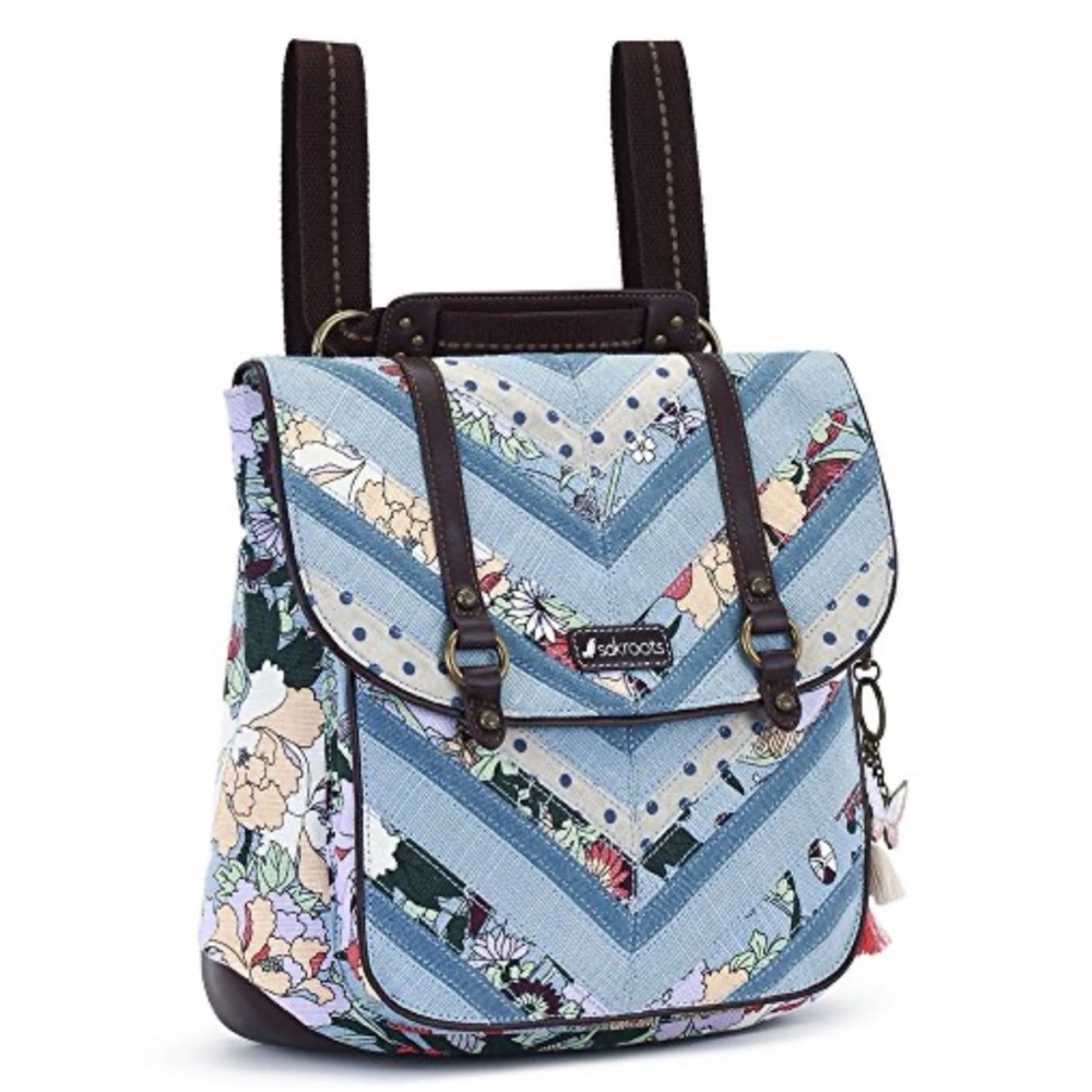 NWT Sakroots Artist Circle Convertible Backpack Sky Blue - Picture 1 of 16
